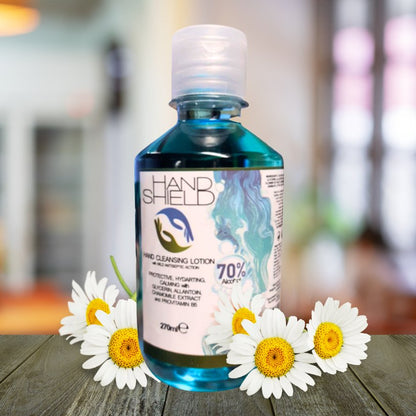 Hand Cleansing Lotion 270ml with 70% Alcohol Chamomile Extract - Hand Shield - Hand Cleanser - Eco Natural Products