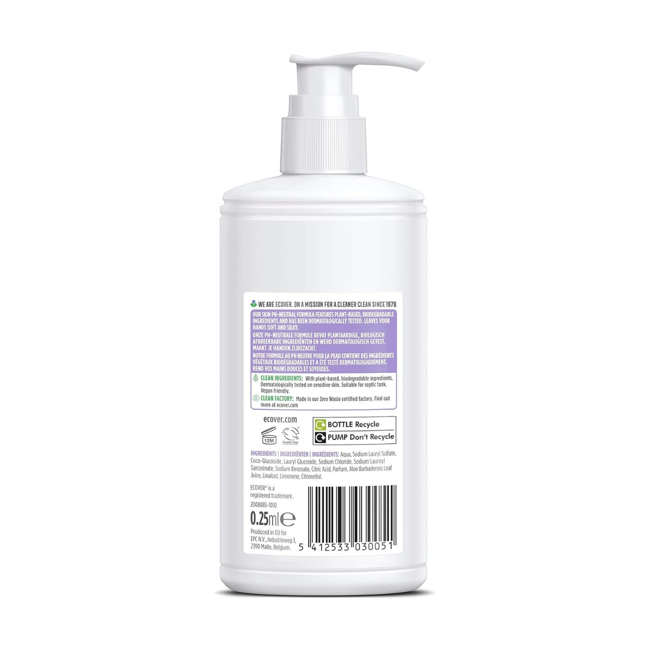 Hand Wash Simply Soothing with Lavender 250ml - Eco Natural Products - Ecover - Hand Wash