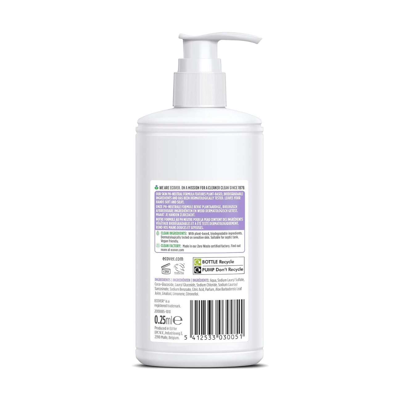 Hand Wash Simply Soothing with Lavender 250ml - Ecover - Hand Wash - Eco Natural Products