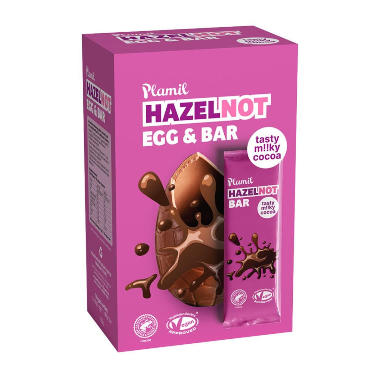 Plamil Hazelnut Chocolate Easter Egg and Bar 125g main image