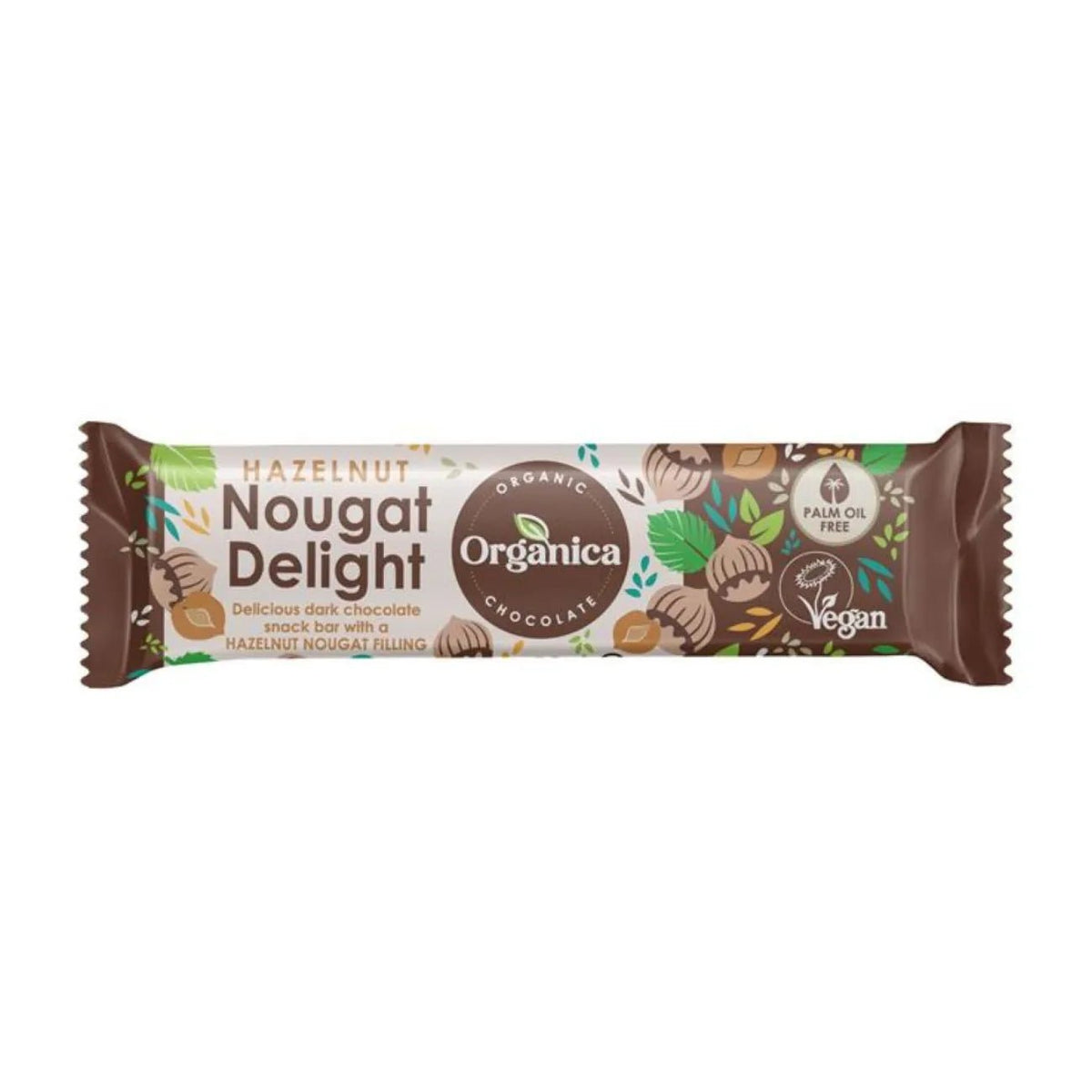 Hazelnut Nougat Delight Snack Bar 40g - Organica - Chocolate Bar - Organica