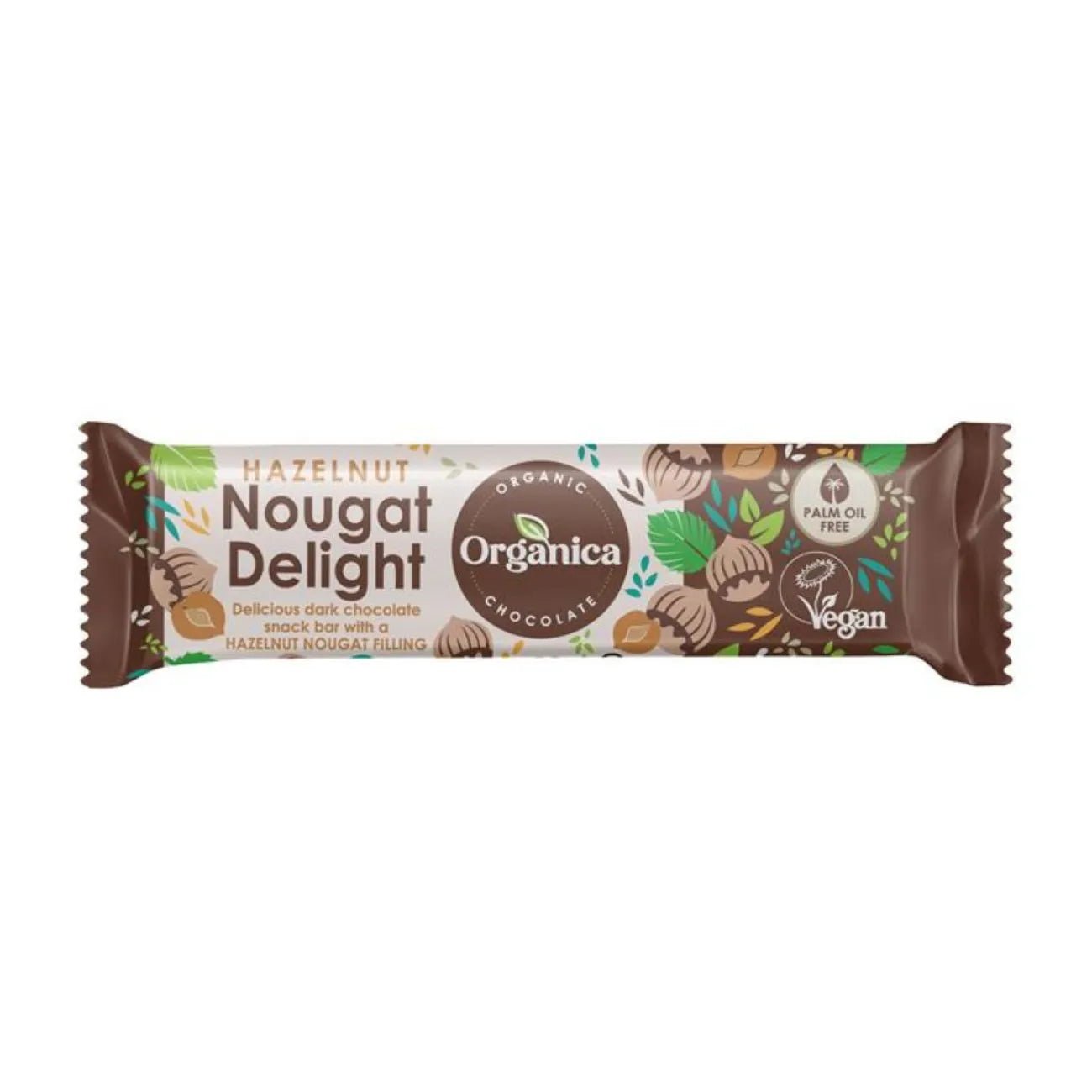 Hazelnut Nougat Delight Snack Bar 40g - Organica - Chocolate Bar - Organica