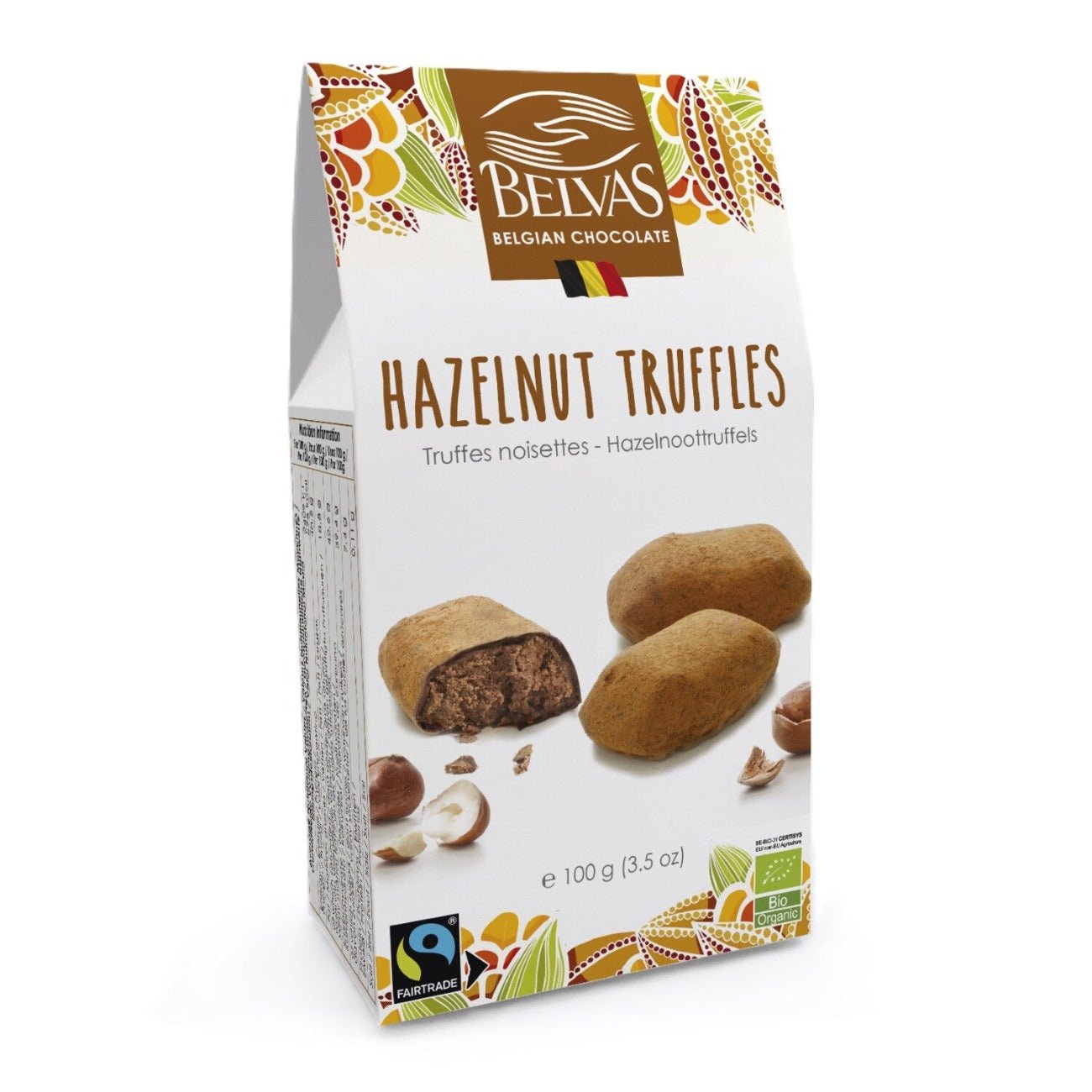 Hazelnut Truffles Chocolate 100g - Belvas - Chocolate - Eco Natural Products