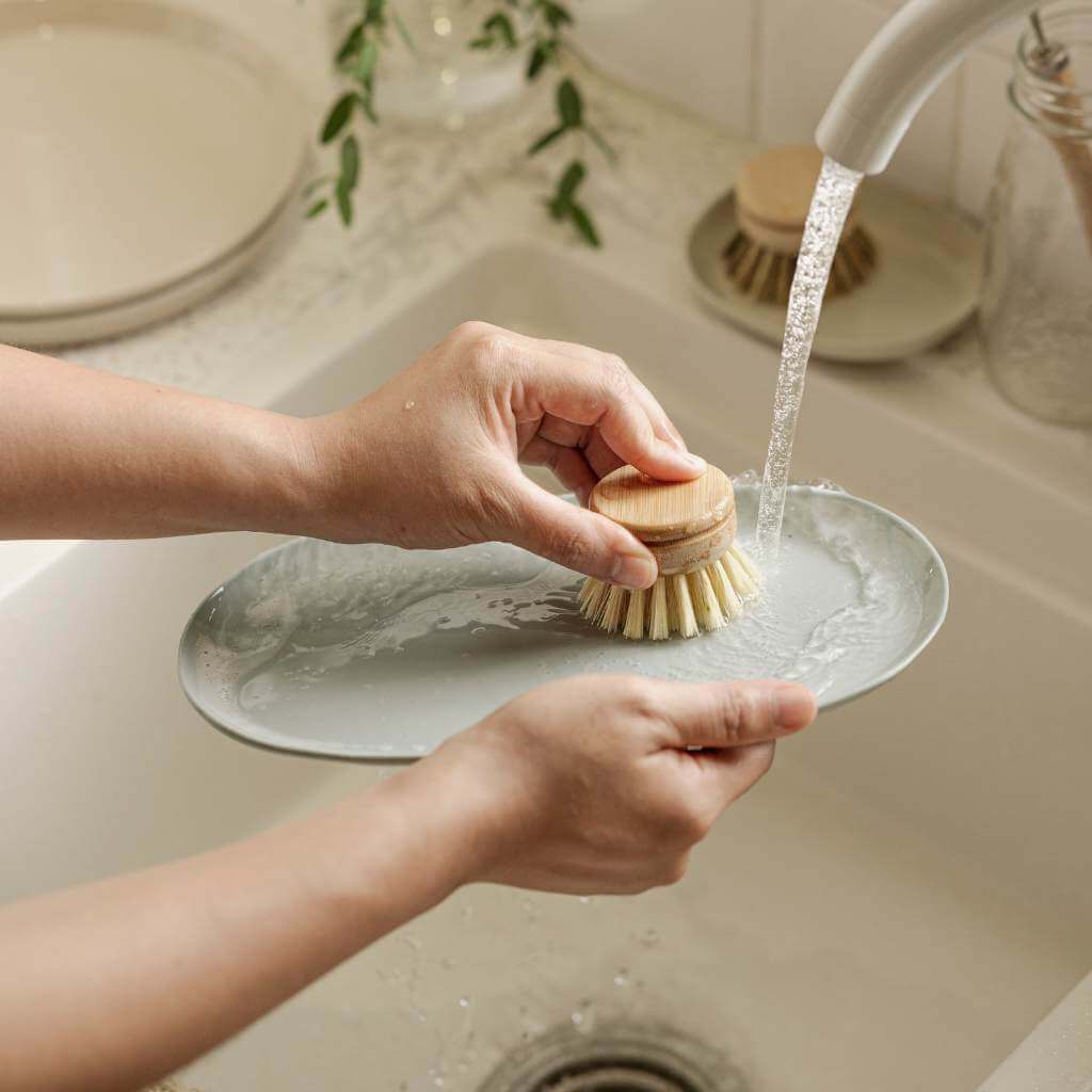 Reusable Bamboo Dish Brush Head (Soft Bristles)