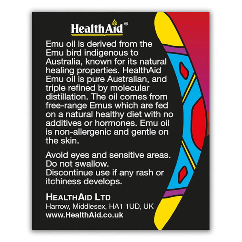 Health Aid Pure Emu Oil & Vitamin E 50ml - HealthAid - Emu Oil - Eco Natural Products