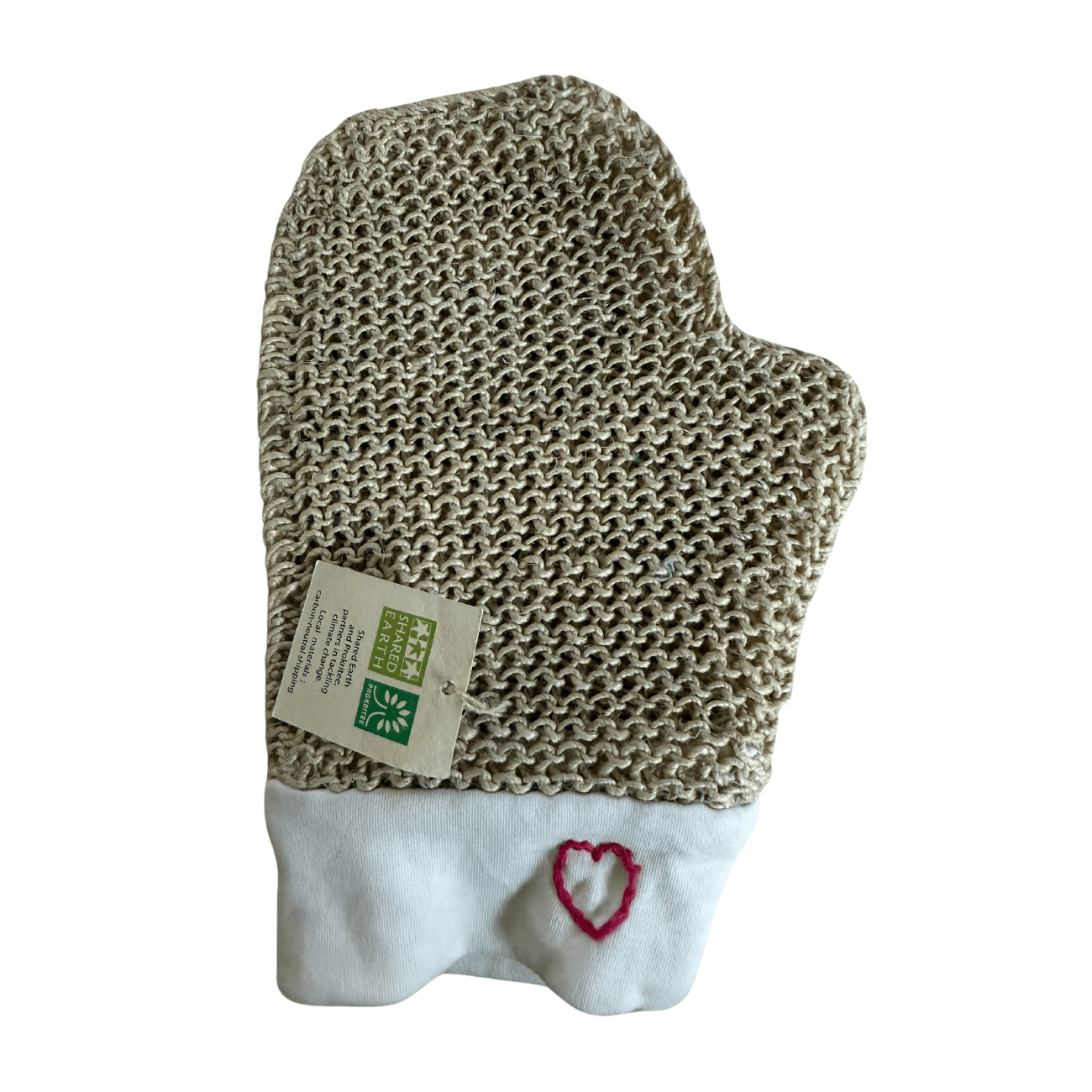 Heart Shaped Hemp Body Mitt - Shared Earth - Bath Sponges & Loofahs - Shared Earth