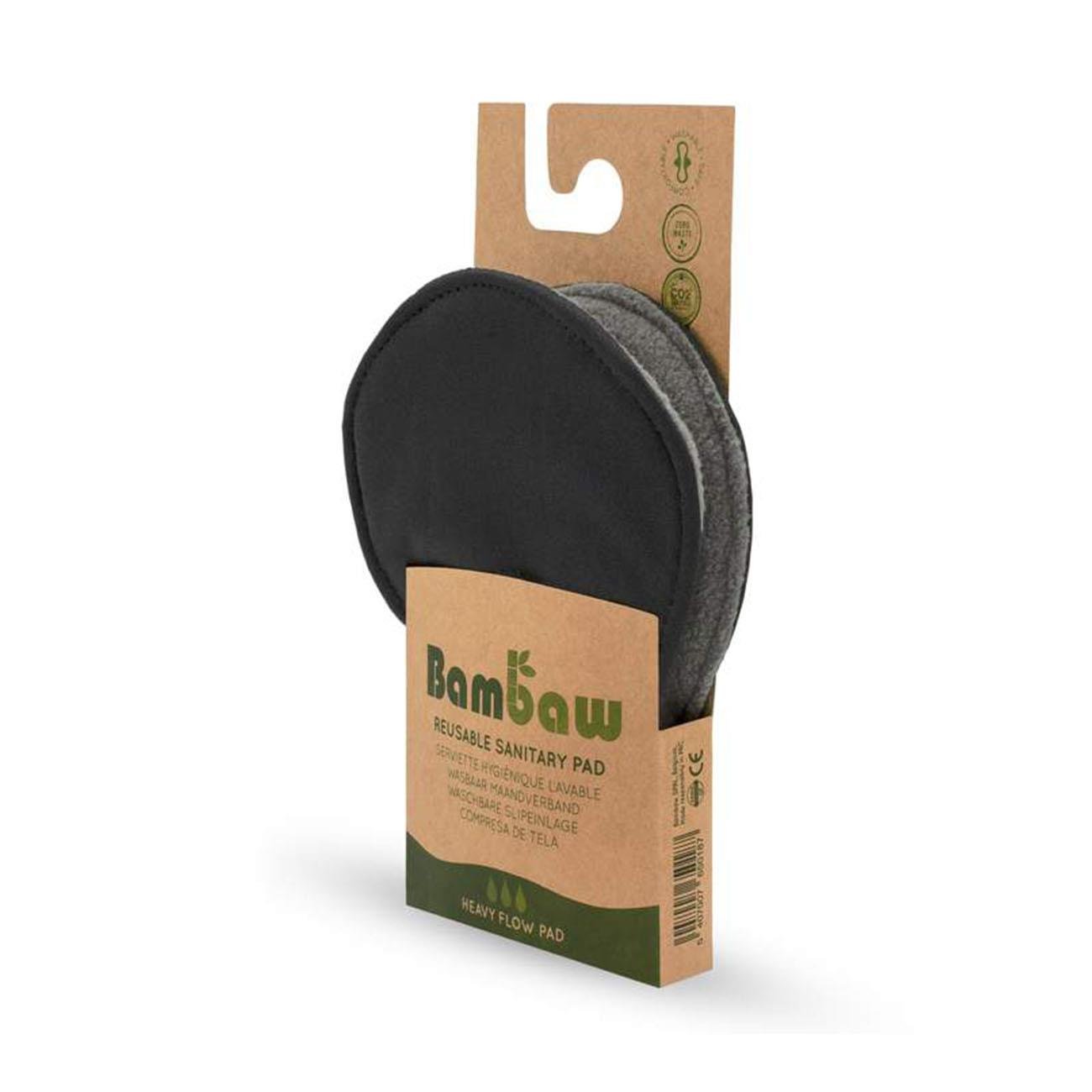 Heavy Flow Reusable Sanitary Pad 1 Piece - Bambaw - Feminine Sanitary Supplies - Eco Natural Products