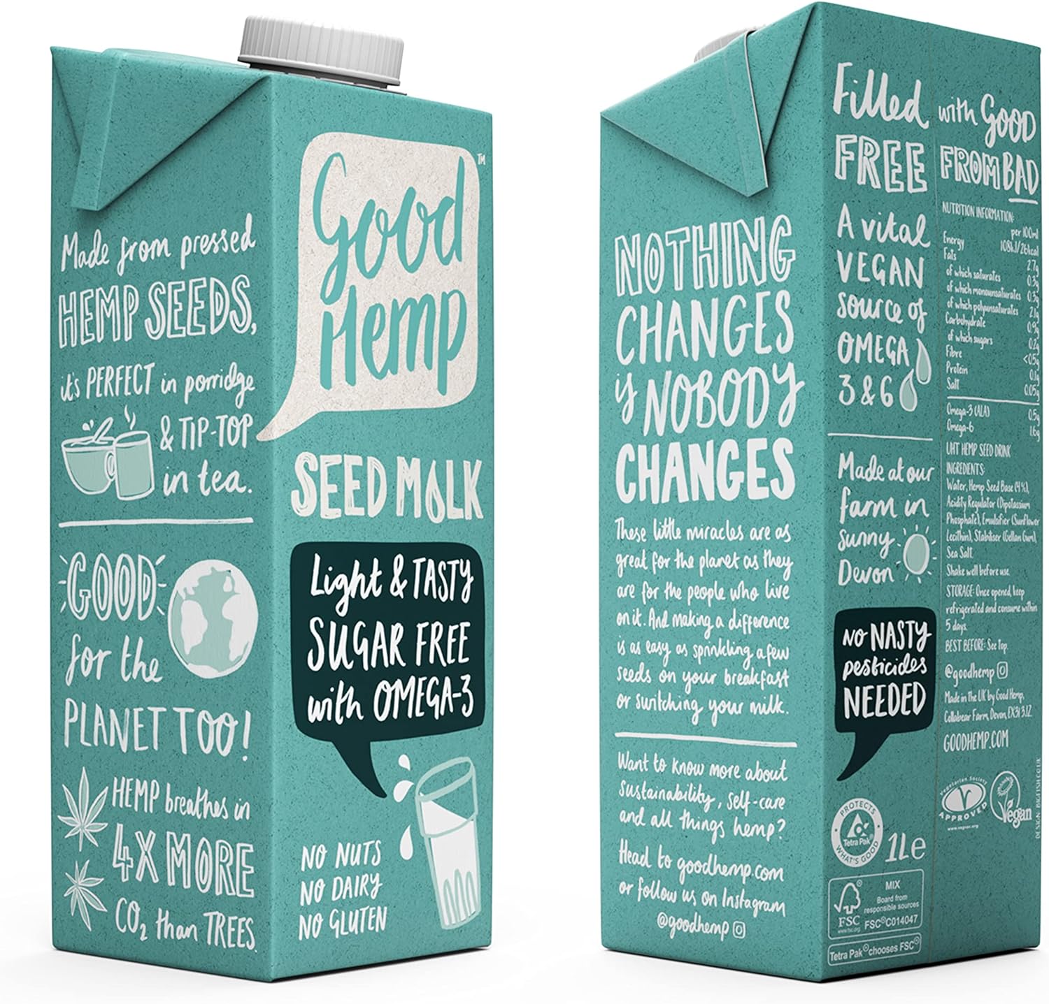 Hemp Seed Milk Alternative 1L - Eco Natural Products - Good Hemp - Milk Alternative