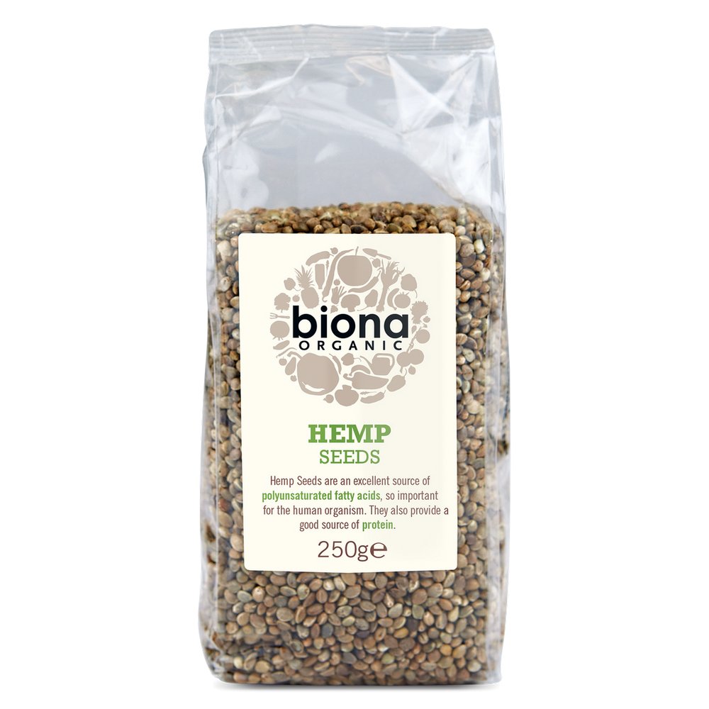 Hemp Seed Organic (Omega rich) 250g - Eco Natural Products - Biona - Nuts And Seeds