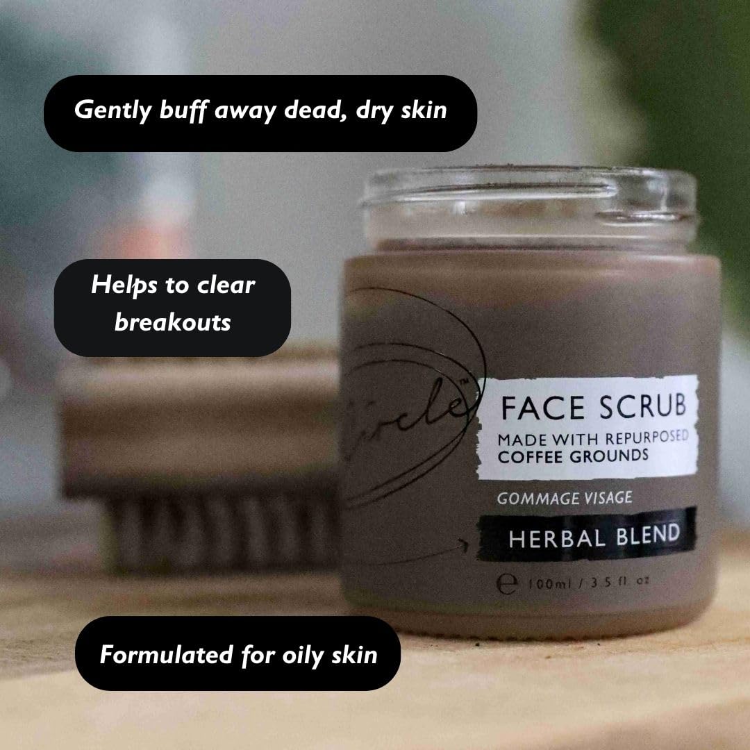 Herbal Blend Coffee Face Scrub 100ml - Eco Natural Products - Up Circle - Face Scrubs