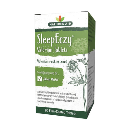 Herbal SleepEezy Valerin Root Extract 150mg Sleep Relief 60 Tablets - Natures Aid - Vitamins & Supplements - Eco Natural Products