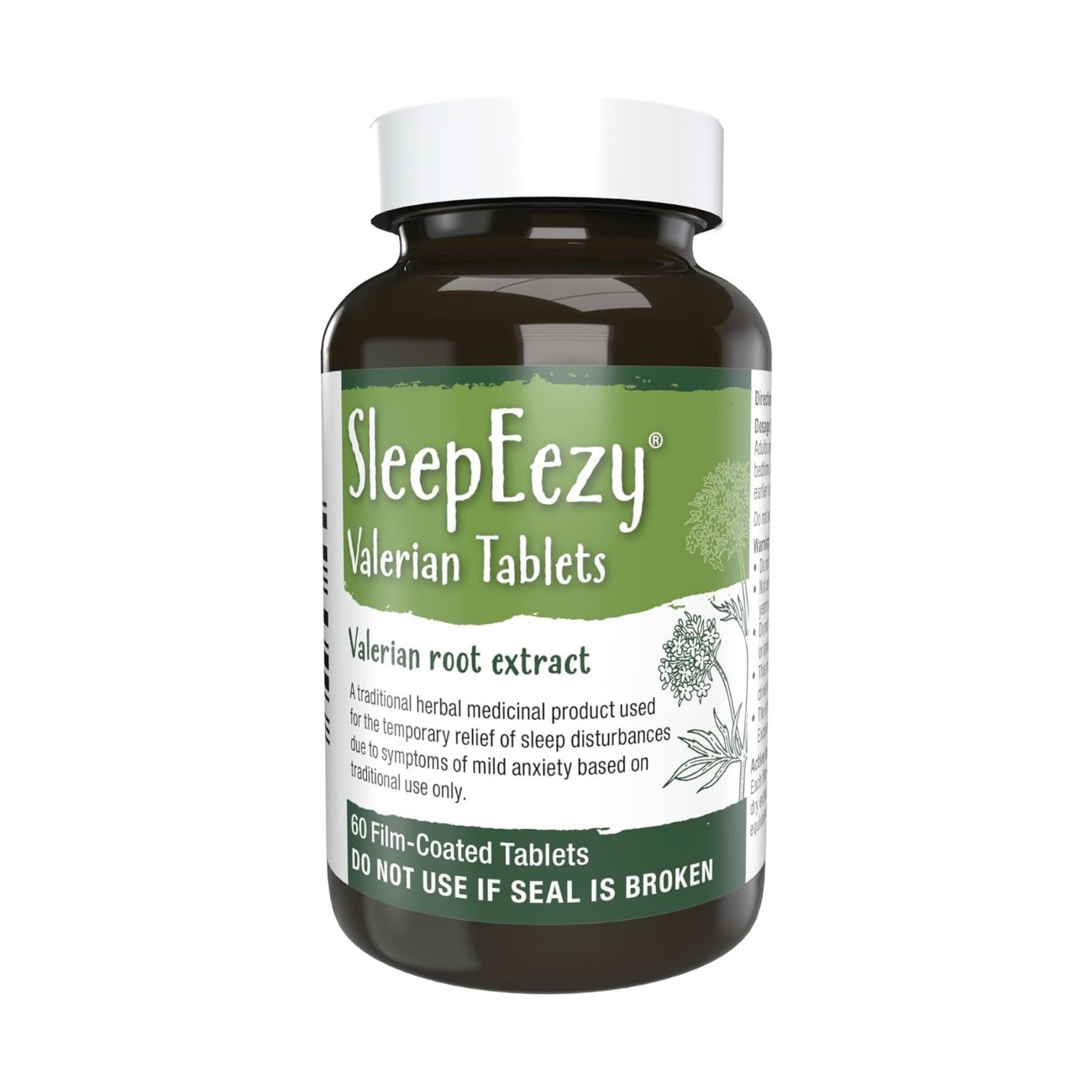 Herbal SleepEezy Valerin Root Extract 150mg Sleep Relief 60 Tablets - Natures Aid - Vitamins & Supplements - Eco Natural Products