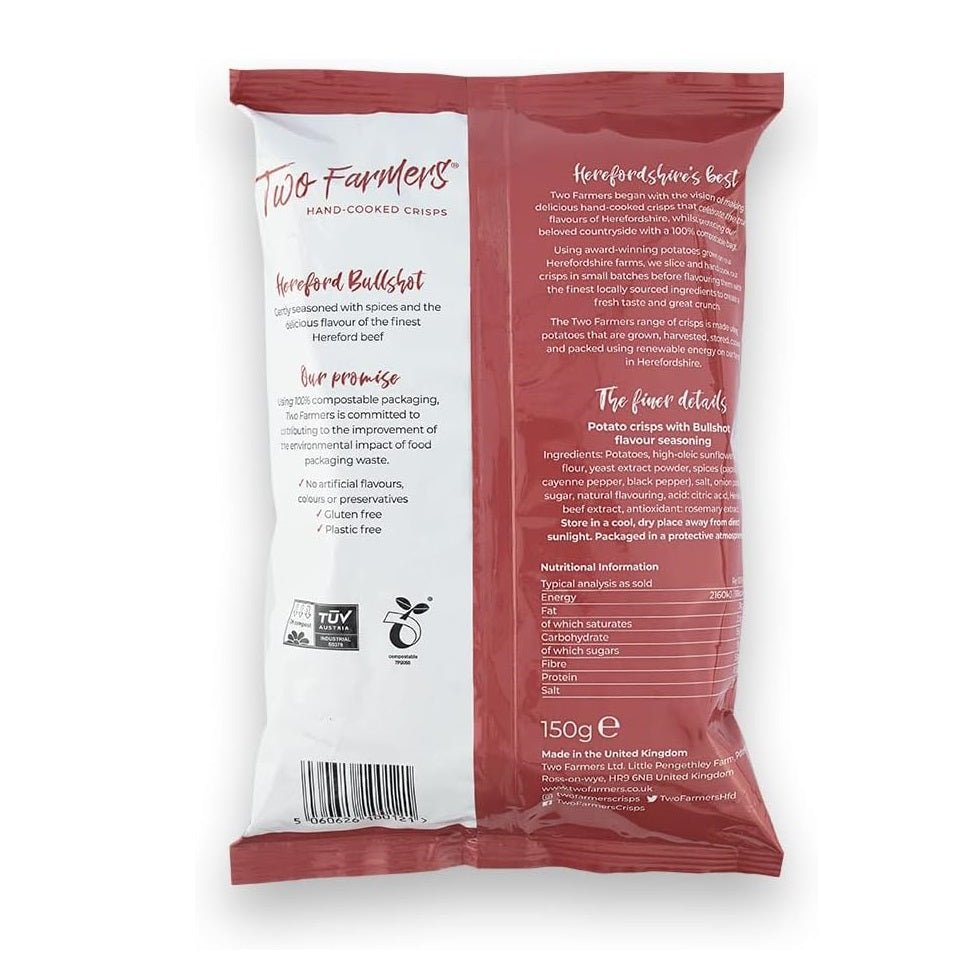 Hereford Bullshot Crisps 150g BBE 18.12.2024 - Eco Natural Products - Two Farmers - Crisps