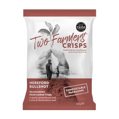 Hereford Bullshot Hand - cooked Crisps 40g BBE 15.01.2026 - Two Farmers - Chips - Two Farmers