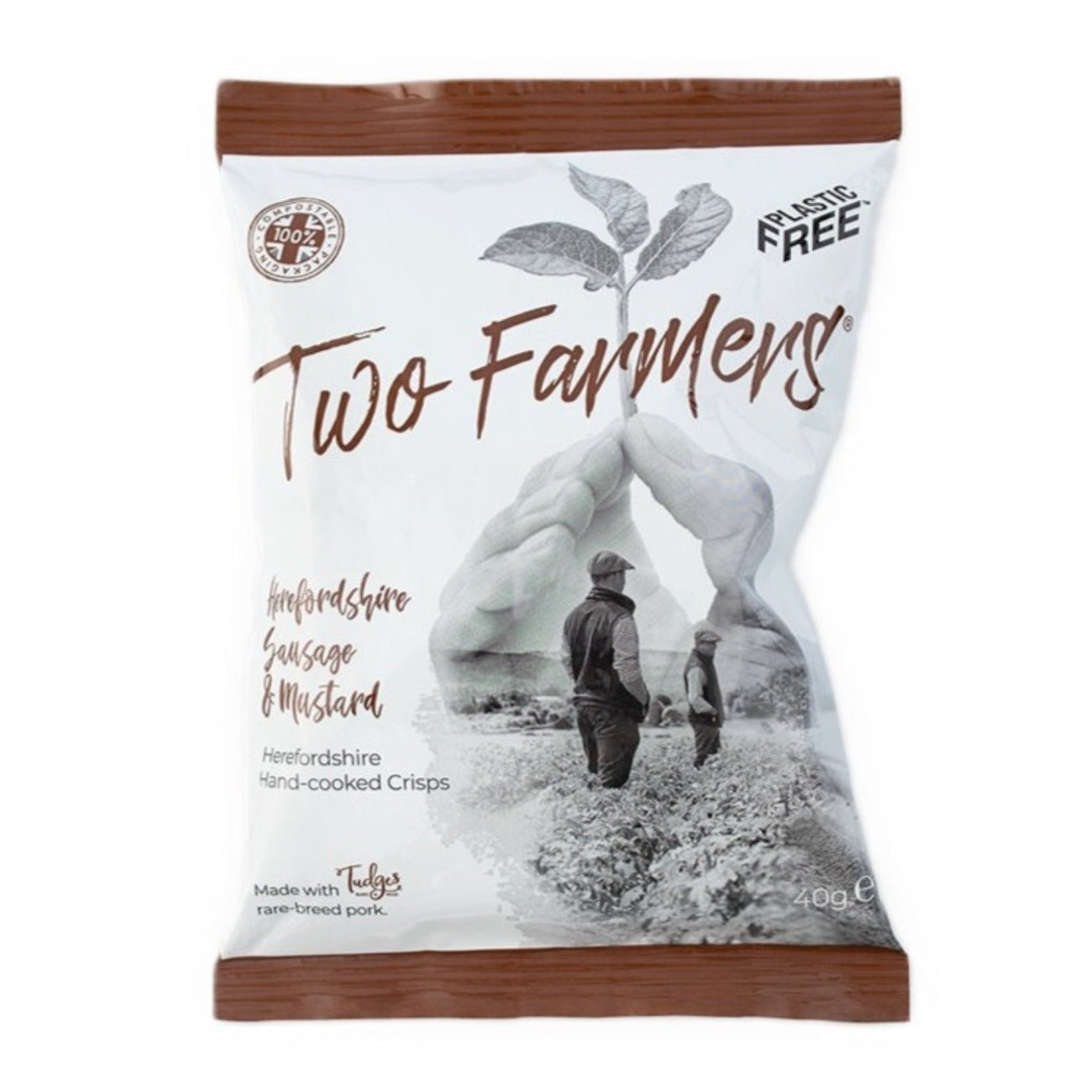 Herefordshire Sausage & Mustard 40g - Eco Natural Products - Two Farmers - Potato Crisps