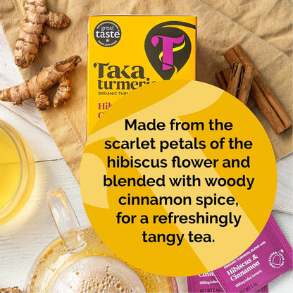 Hibiscus Cinnamon Tea 15 Sachets - Taka Turmeric - Tea herbal - Eco Natural Products