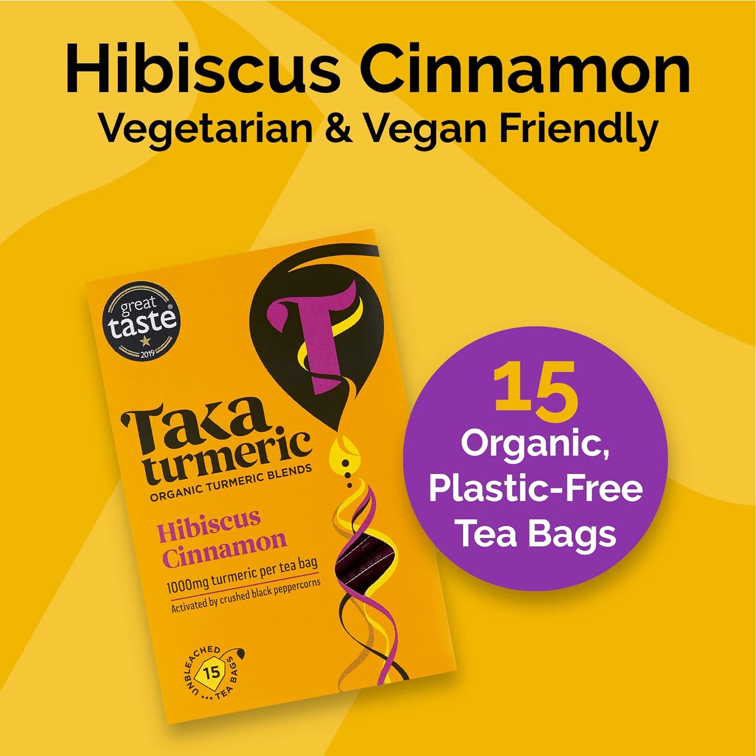 Hibiscus Cinnamon Tea 15 Sachets - Taka Turmeric - Tea herbal - Eco Natural Products