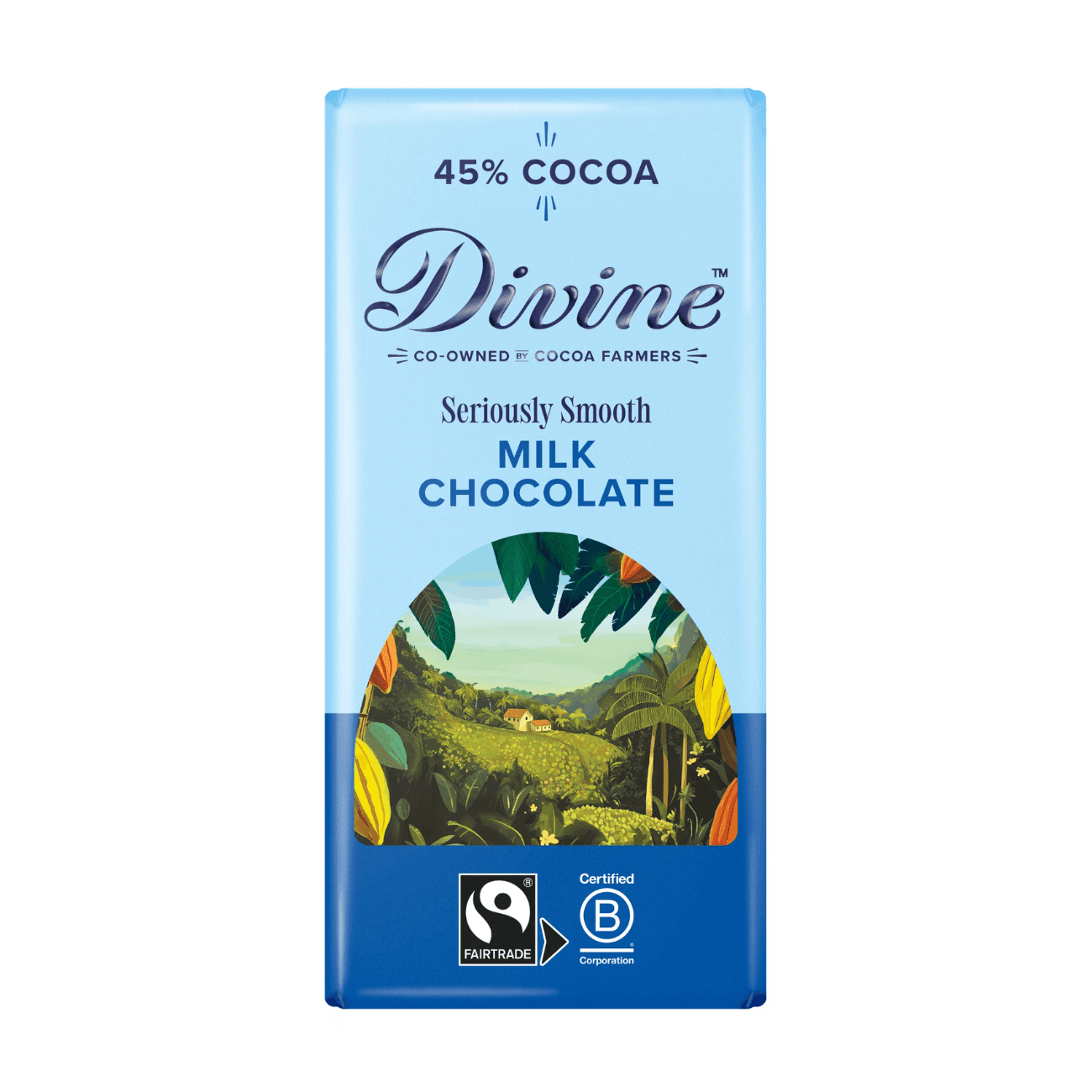High Cocoa Milk Chocolate Bar 90g BBE 06.2026 - Divine Chocolate - Chocolates - Divine Chocolate