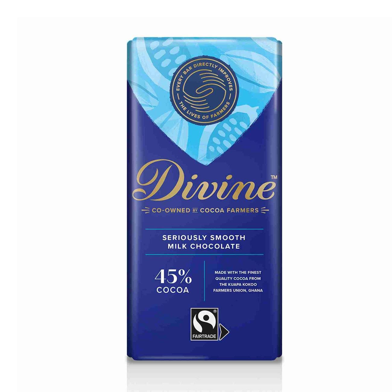 High Cocoa Milk Chocolate Bar 90g - Eco Natural Products - Divine Chocolate - Chocolate