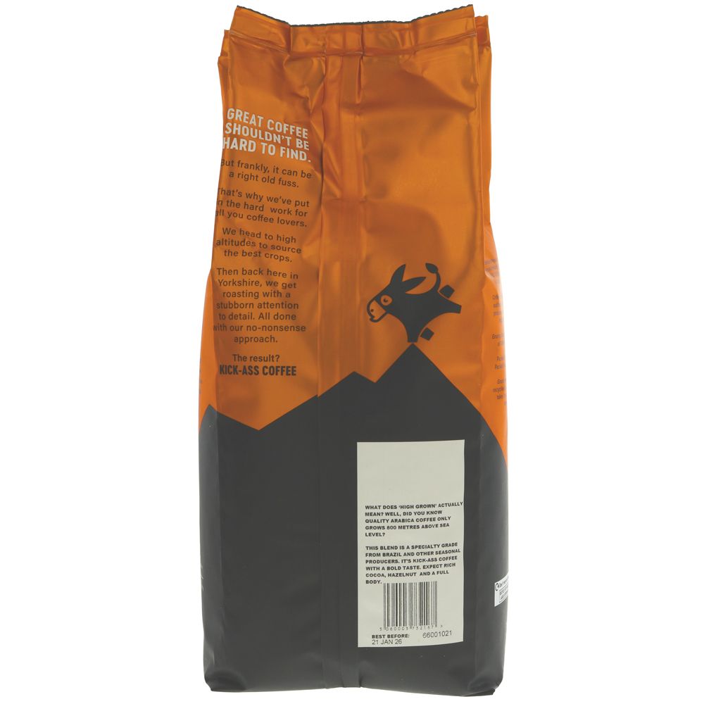 High & Mighty Espresso Blend Wholebean 1kg - Eco Natural Products - Grumpy Mule Coffee - Coffee