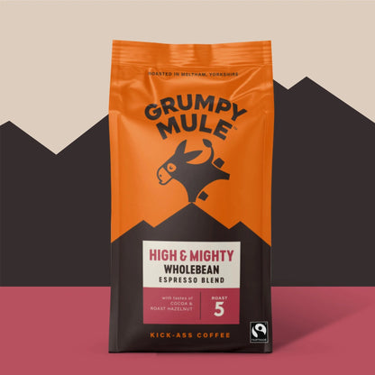 High & Mighty Espresso Blend Wholebean 1kg - Grumpy Mule Coffee - Coffee - Eco Natural Products