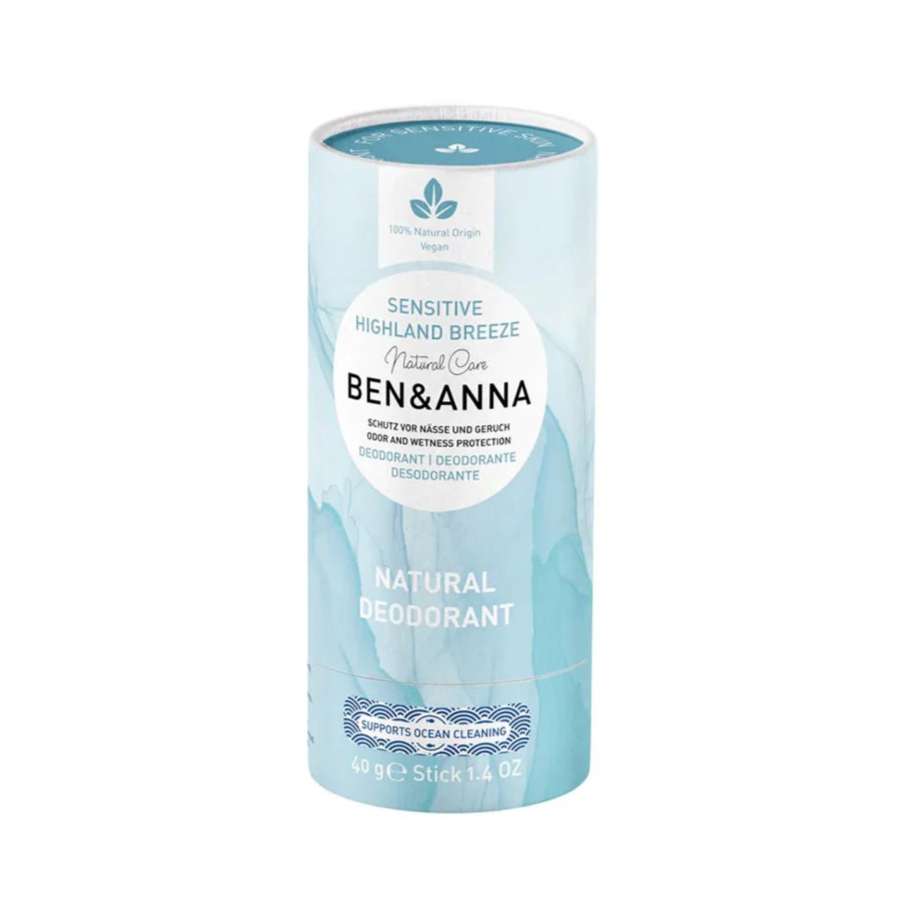 Highland Breeze Sensitive Deodorant Papertube 40g - Ben & Anna - Deodorant - Eco Natural Products