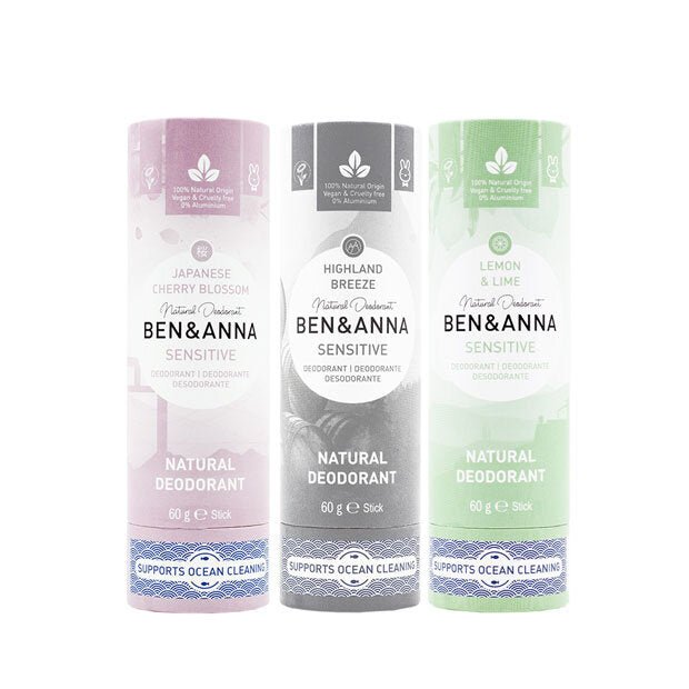 Highland Breeze Sensitive Deodorant Papertube 60g - Eco Natural Products - Ben & Anna - Deodorant