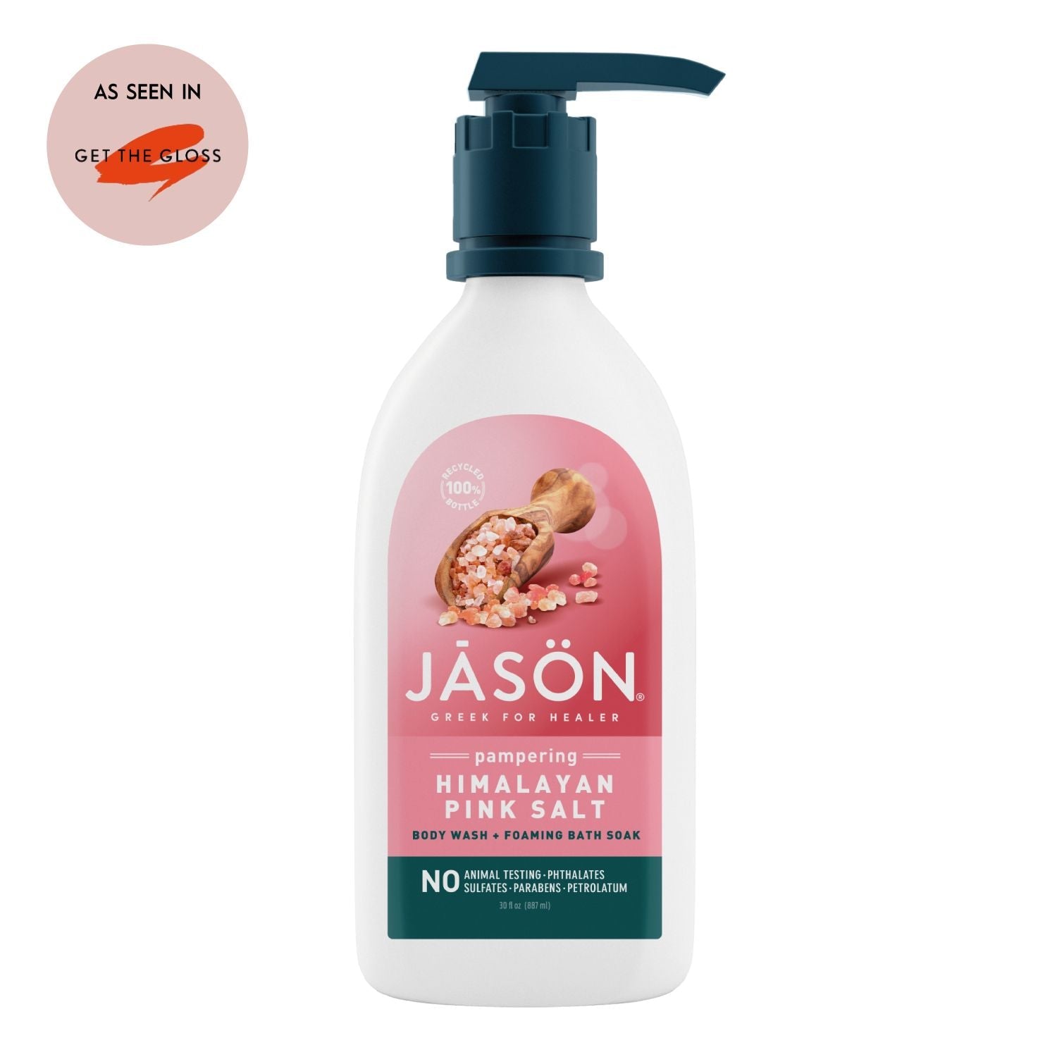 Himalayan Pink Salt Bodywash With Pump 887ml - Eco Natural Products - Jason - Body Wash