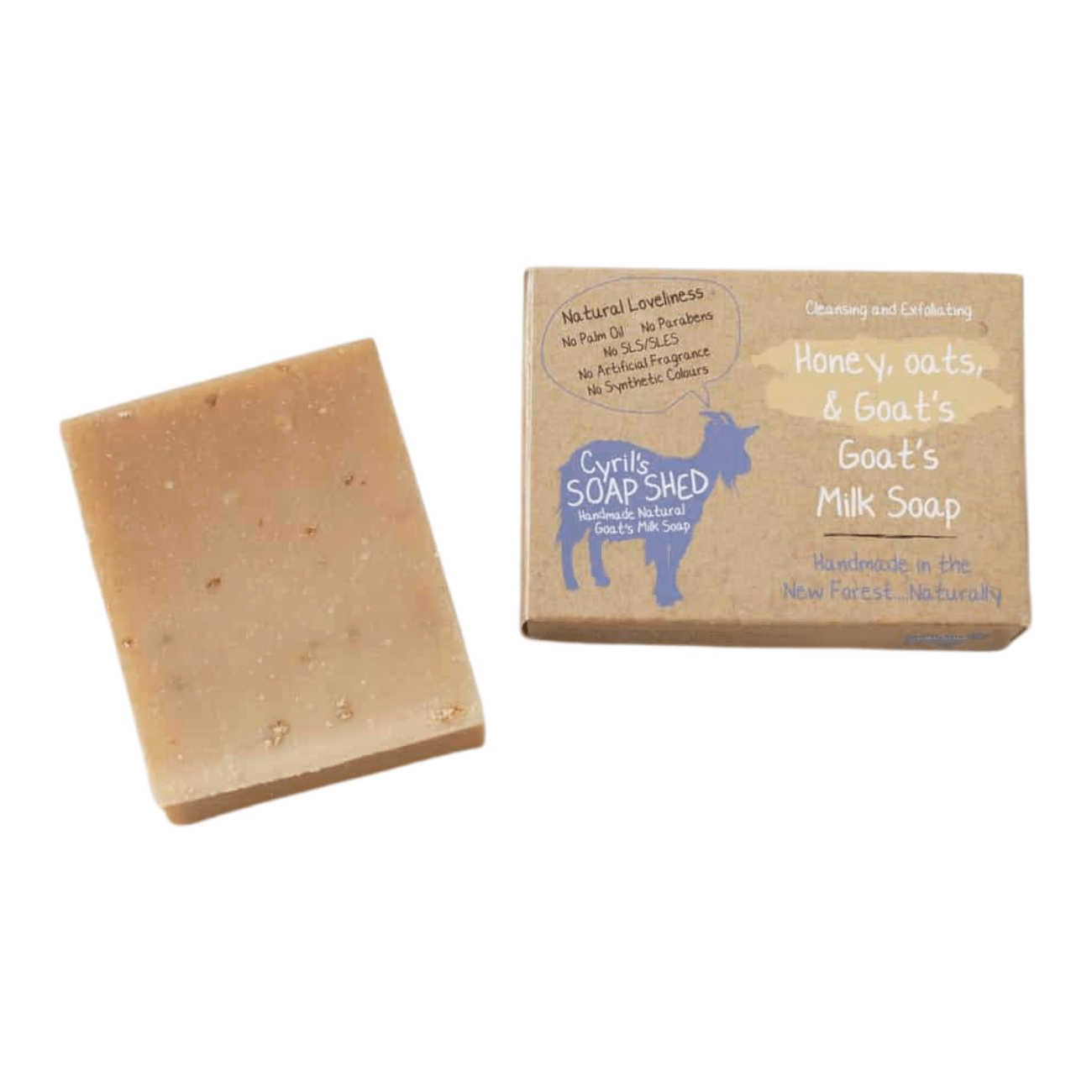 Honey and Oats Goats Milk Soap 100g - Cyril's Soap Shed - Bar Soap - Cyril's Soap Shed