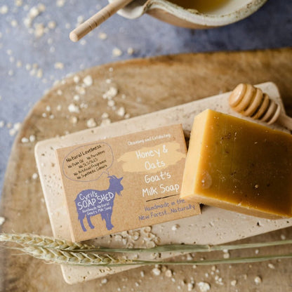 Honey and Oats Goats Milk Soap 100g - Cyril's Soap Shed - Bar Soap - Cyril's Soap Shed