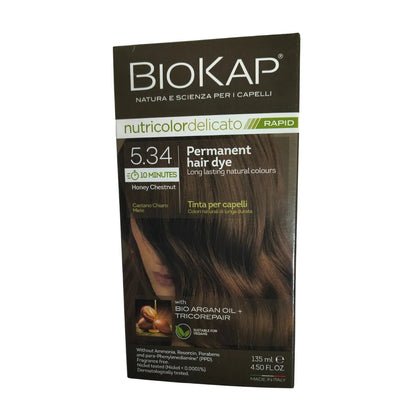 Honey Chestnut 5.34 Rapid Permanent Hair Dye 140ml - BioKap - Hair Color - BioKap