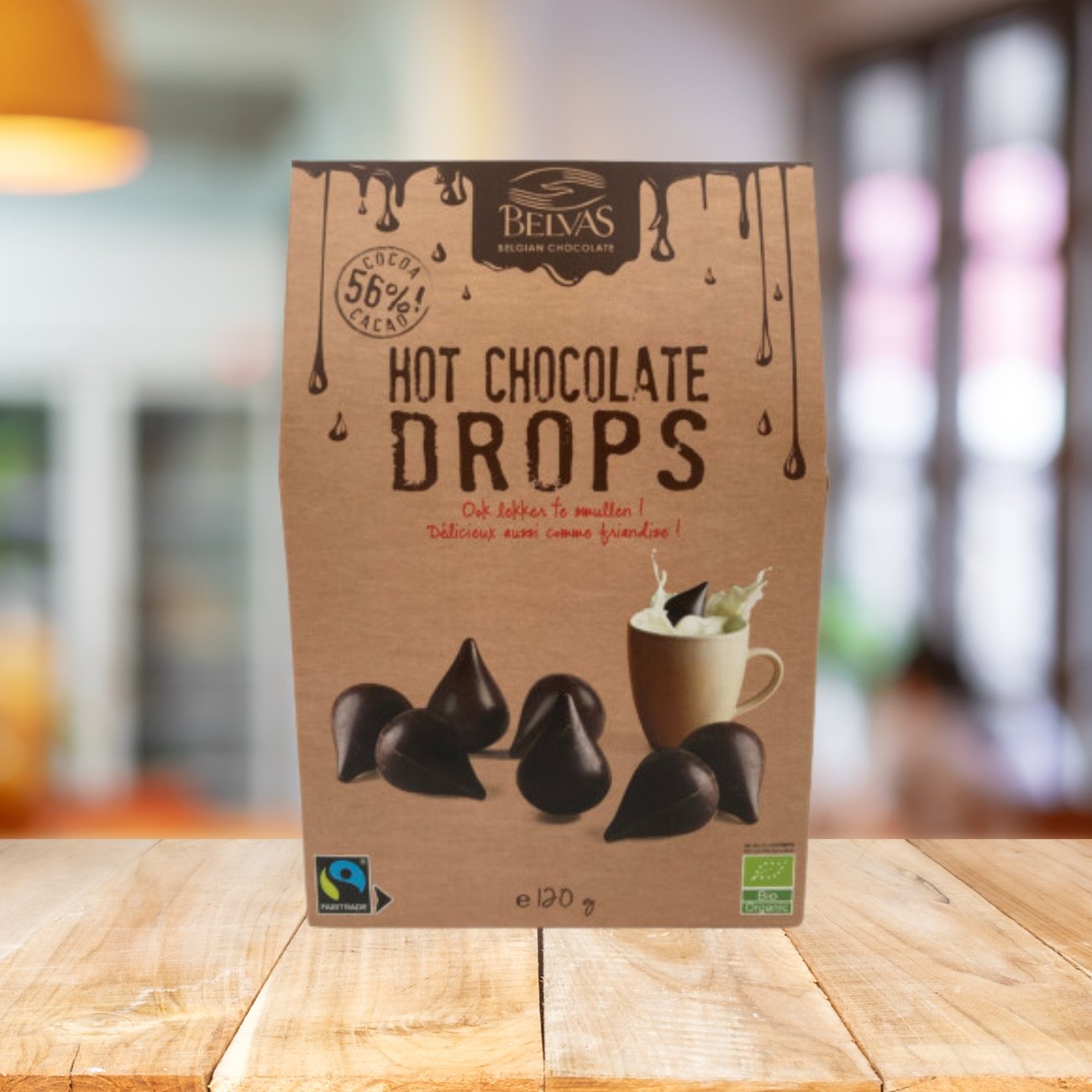 Hot Chocolate Drops 72% Cocoa Chocolate 120g - Eco Natural Products - Belvas - Chocolate