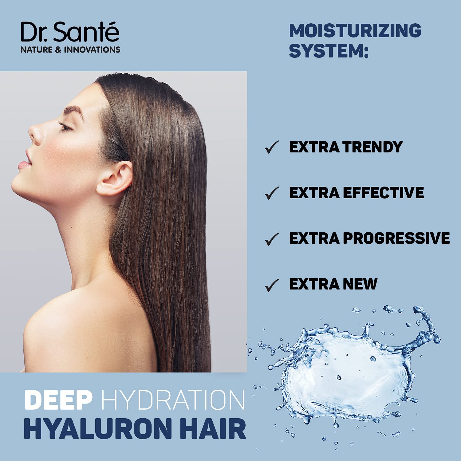 Hyaluronic Deep Hydration Hair Mask 1000ml - Eco Natural Products - Dr. Sante - Hair Mask