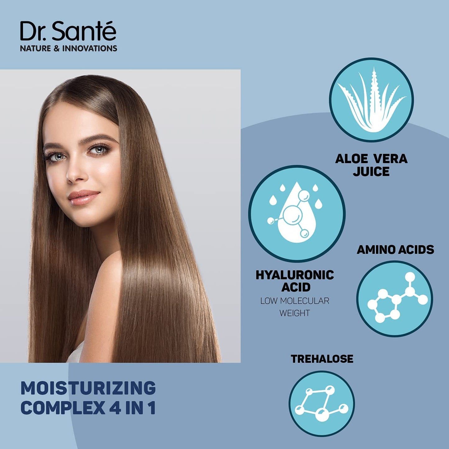 Hyaluronic Deep Hydration Hair Mask 1000ml - Dr. Sante - Hair Mask - Eco Natural Products