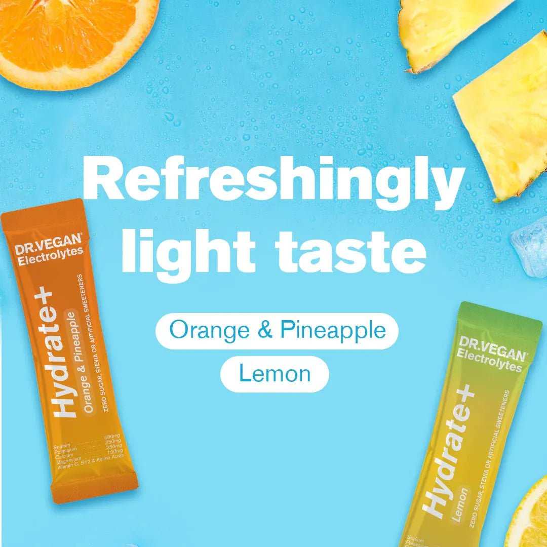 Hydrate+ Orange & Pineapple Electrolytes 15 Sachets - Dr Vegan - Minerals - Dr Vegan