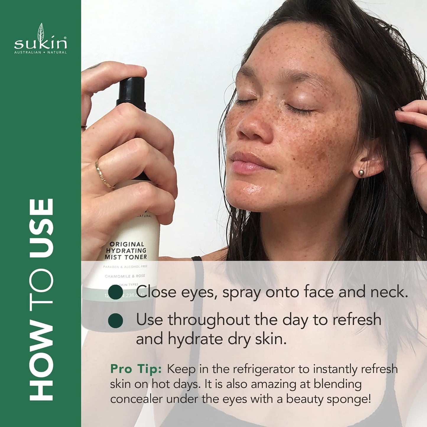 Hydrating Mist Toner Spray 125ml - Sukin - Face Toner - Eco Natural Products