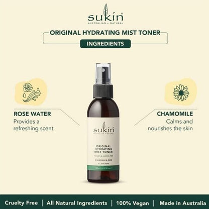 Hydrating Mist Toner Spray 125ml - Sukin - Face Toner - Eco Natural Products