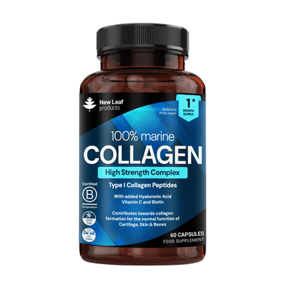 Hydrolised Marine Collagen 1200mg 60 capsules - New Leaf Products - Collagen - New Leaf Products