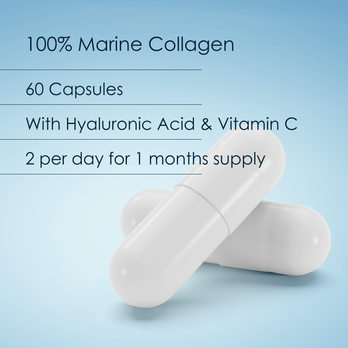 Hydrolised Marine Collagen 1200mg 60 capsules - New Leaf Products - Collagen - New Leaf Products