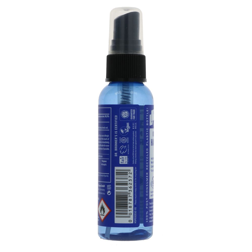 Hygiene Hand Sanitiser Organic Peppermint 60ml - Eco Natural Products - Dr. Bronner - Hand Sanitiser