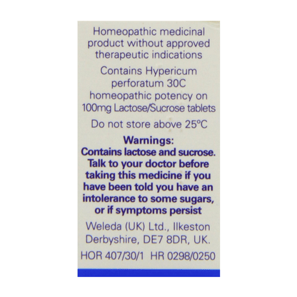 Hypericum 30C 125 Tabs - Weleda - Herbal Supplements - Eco Natural Products