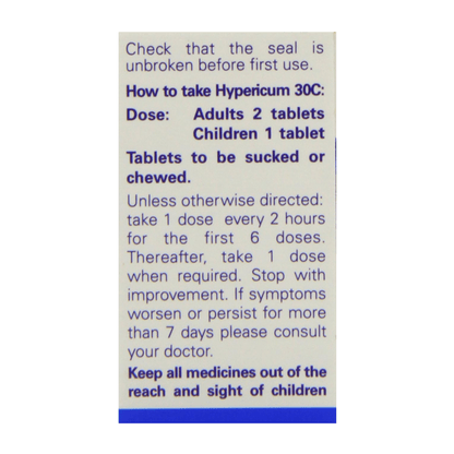 Hypericum 30C 125 Tabs - Weleda - Herbal Supplements - Eco Natural Products