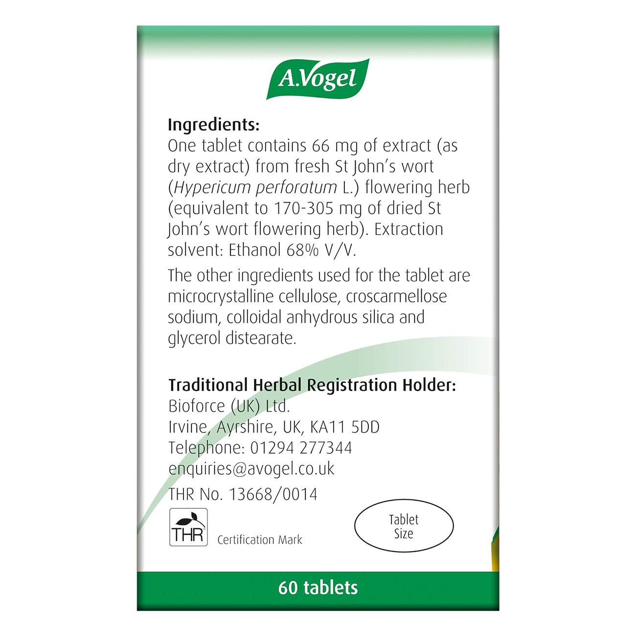 Hyperiforce St John's Wort Tablets 60's - A. Vogel - Eco Natural Products