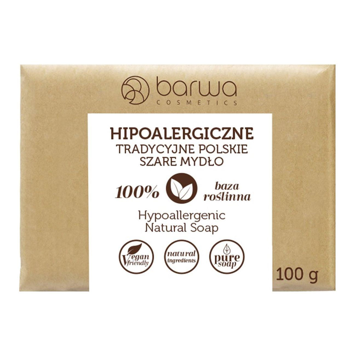 Hypoallergenic Gray Soap 100g - Barwa - Bar Soap - Eco Natural Products