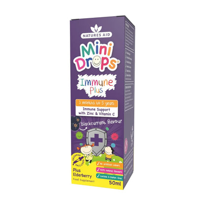 Immune Plus Mini Drops Children 50ml - Natures Aid - Vitamins & Supplements - Eco Natural Products