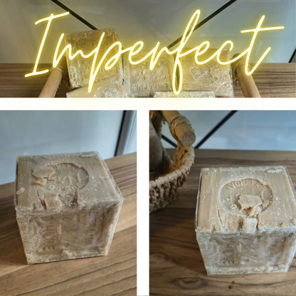 Imperfect Beige Palm Oil Traditional French Recipe Cube 300g - Savons.com / Foufour Entreprise - Bar Soap - Savons.com / Foufour Entreprise