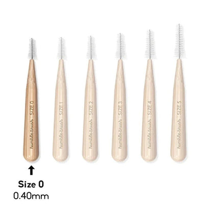 Interdental Bamboo Brush 0.4mm 6 Pack - Humble Brush - Interdental Brush - Eco Natural Products