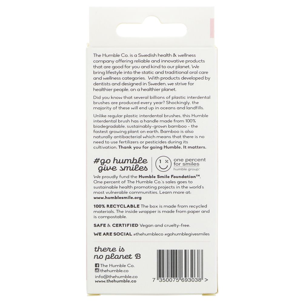 Interdental Bamboo Brush 0.4mm 6 Pack - Humble Brush - Interdental Brush - Eco Natural Products