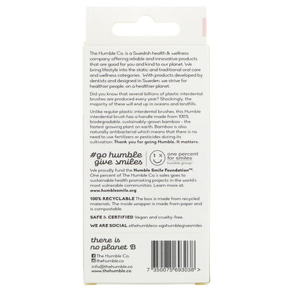Interdental Bamboo Brush 0.4mm 6 Pack - Humble Brush - Interdental Brush - Eco Natural Products