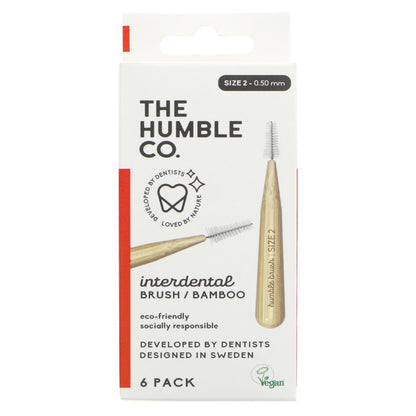 Interdental Bamboo Brush 0.5mm 6 Pack - Humble Brush - Interdental Brush - Eco Natural Products